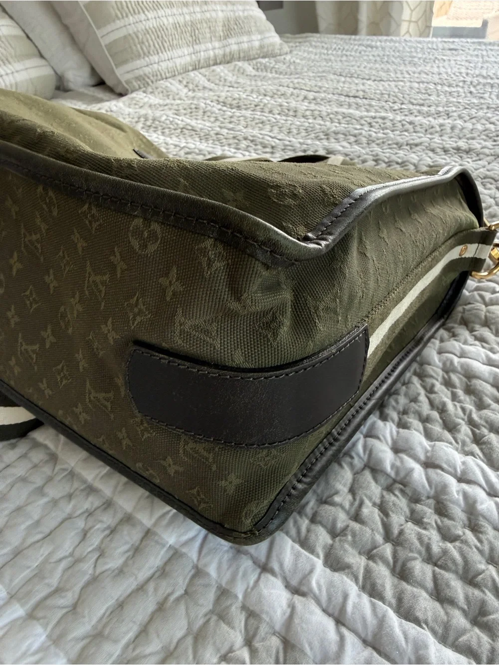 Louis Vuitton Olive Green Monogram Canvas Mini Lin Mary Kate Briefcase